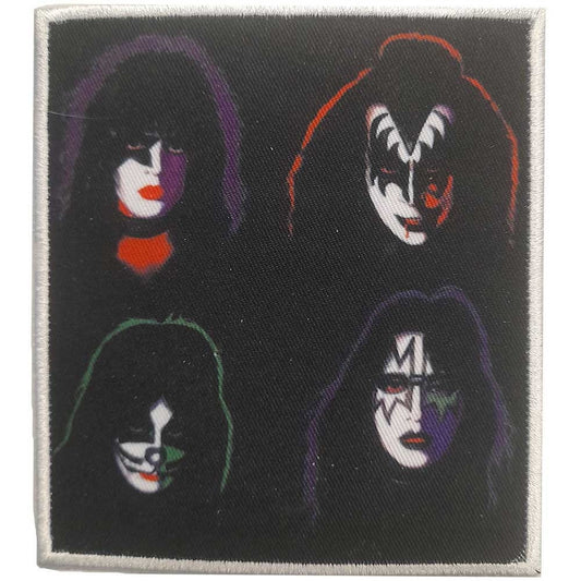 KISS 4 Heads Patch - 3.25x3.75 Inch - KISS Gene Peter Paul Ace Rock Band Embroidered Patch Applique Craft Supply - Officially Licensed