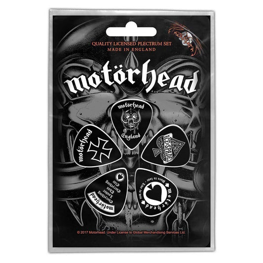 MOTORHEAD Guitar Pick 5 Piece Set - Motörhead England English Rock Band - Plectrum Set Craft Supply - Officially Licensed
