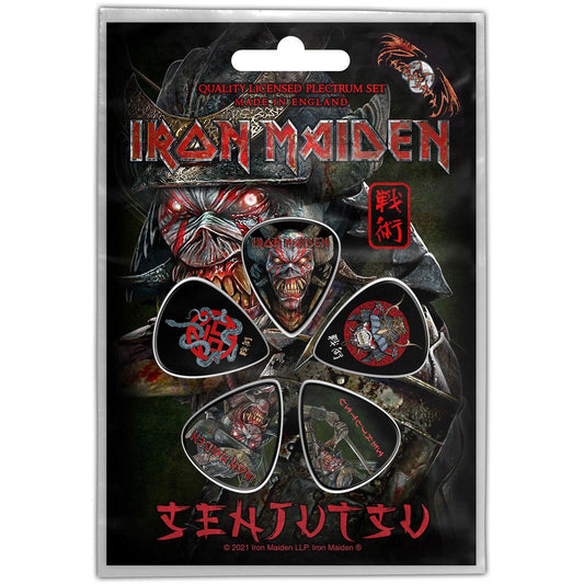 IRON MAIDEN Guitar Pick 5 Piece Set - Iron Maiden Senjutsu Metal Band - Plectrum Set Craft Supply - Officially Licensed