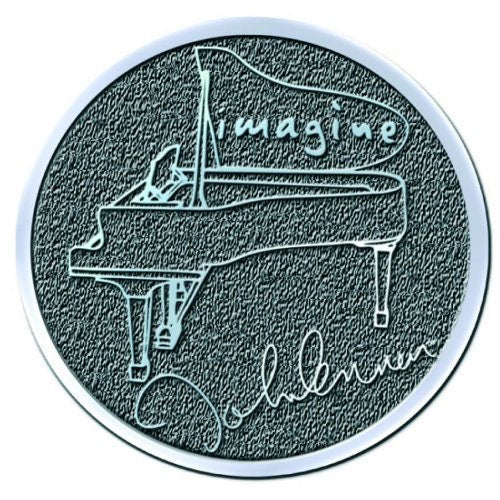 JOHN LENNON Cast Metal Pin Badge - 1 Inch - John Lennon Imagine Beatles - Pinback Badge Button Lapel With Butterfly Clutch Attachment
