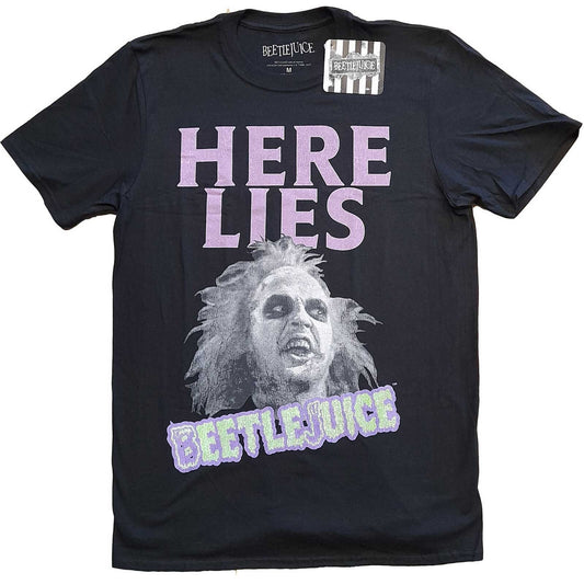 BEETLEJUICE Here Lies T-Shirt Unisex - Made to Order - T-Shirt For Men and Women - Michael Keaton Tim Burton Movie