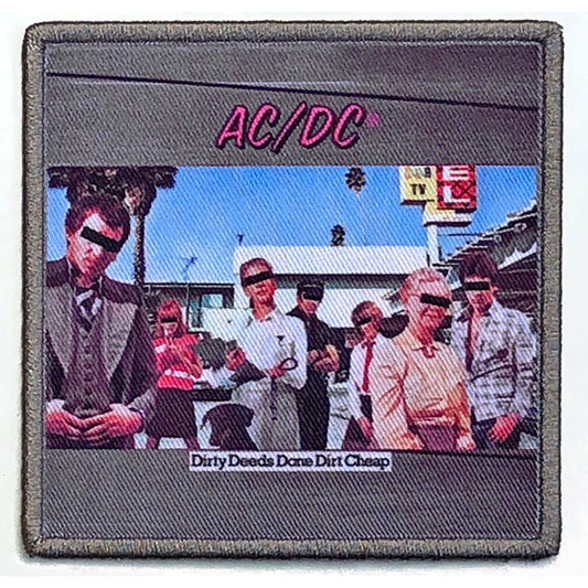 ACDC Dirty Deeds Patch - 3.4x3.4 Inch - AC/DC Blow Up Your Video Album Embroidered Patch Applique Craft Supply - Officially Licensed!