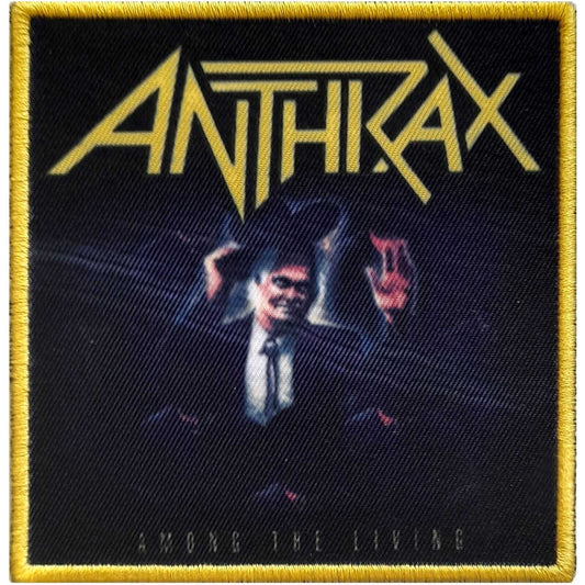 ANTHRAX Among The Living Patch - 4x1 Inch - Anthrax Rock Band Embroidered Patch Applique Craft Supply - Officially Licensed