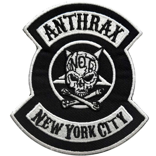 ANTHRAX NYC Patch - 3x3.25 Inch - Anthrax New York City Embroidered Patch Applique Craft Supply - Officially Licensed