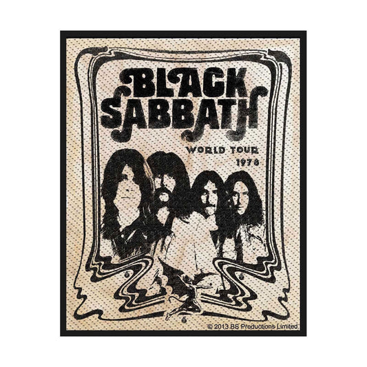 BLACK SABBATH World Tour 1978 Patch - 3x4 Inch - Black Sabbath Embroidered Patch Applique Craft Supply - Officially Licensed
