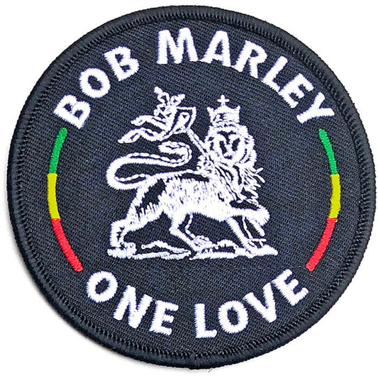 BOB MARLEY Lion Round Patch - 3 Inch - Bob Marley One Love Reggae Embroidered Patch Applique Craft Supply - Officially Licensed