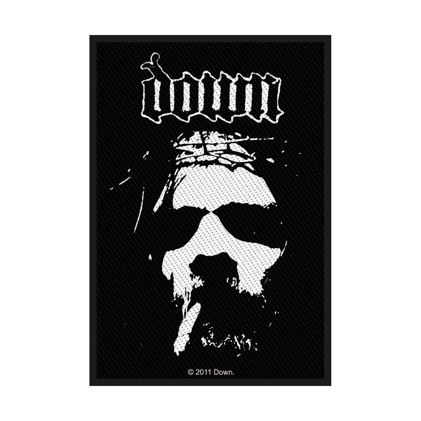 DOWN Face Logo Patch  - 4x3 Inch - Phil Anselmo American Heavy Metal Band Embroidered Patch Applique - Officially Licensed