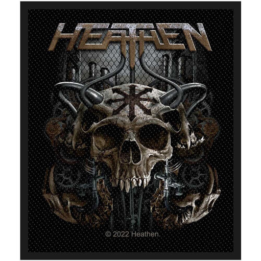 HEATHEN Chaos Of Evolution Patch - 4x3 Inch - Album Thrash Metal Band Embroidered Patch Applique Craft Supply - Officially Licensed