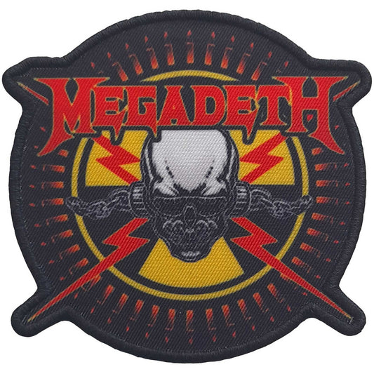 MEGADETH Patch - 3x3 Inch - Megadeth Bullets Thrash Metal Band Logo Embroidered Patch Applique Craft Supply - Officially Licensed