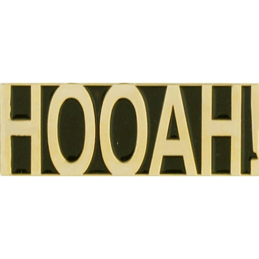 Army HOOAH! Text Lapel Pin - 1.15 Inch - United States Army Enamel Pin for Backpack Tie Shirt Trading Button Pinback Craft Supply