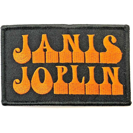 JANIS JOPLIN Orange Logo Patch - 2.5x4 Inch - Legendary Singer Songwriter Embroidered Patch Applique Craft Supply - Officially Licensed