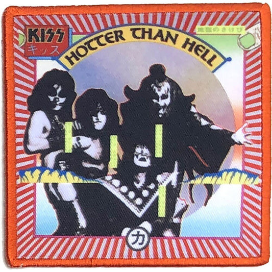 KISS Hotter Than Hell Patch - 3.5x3.5 Inch - KISS Rock Band Album Cover Embroidered Patch Applique Craft Supply - Officially Licensed