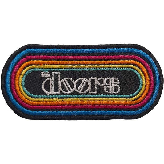 THE DOORS Rainbow Patch - 4x1.8 Inch - Doors Kmet Rock Band Jim Morrison Embroidered Patch Applique Craft Supply - Officially Licensed