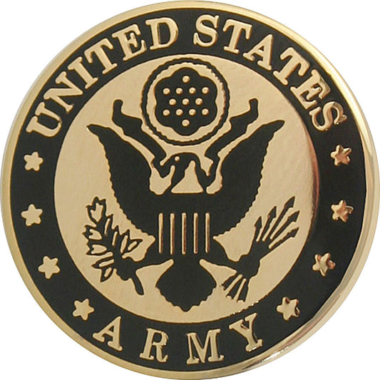 United States Army Crest Lapel Pin - 0.75 Inch - US Army Round Enamel Pin for Backpack Tie Shirt Trading Button Pinback Craft Supply