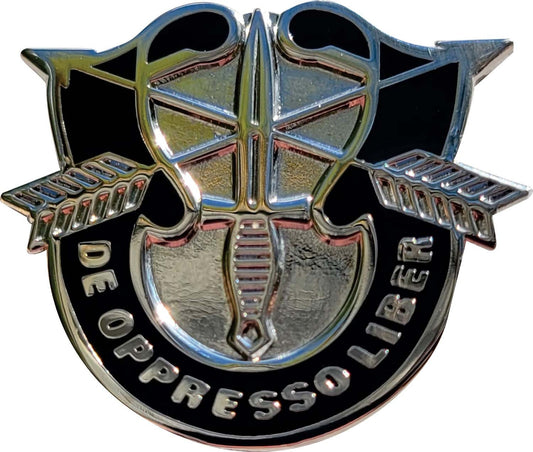 ARMY SPECIAL FORCES De Oppresso Liber Lapel Pin - 1 Inch - United States Army Enamel Pin Backpack Shirt Trading Button Pinback Craft Supply