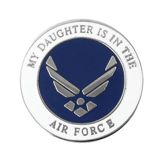 My Daughter Is In The AIR FORCE Lapel Pin - 1 Inch - United States Air Force Enamel Pin Backpack Shirt Trading Button Pinback Craft Supply